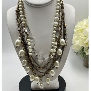 Silpada KR MultiStrand KRN0010 practical pearls‎ Rhinestone Convertible necklace